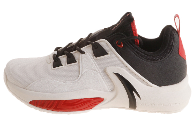 Anta Swoosh 1.0 Breathable Low-Top Performance Basketball Shoes Men's Black Red