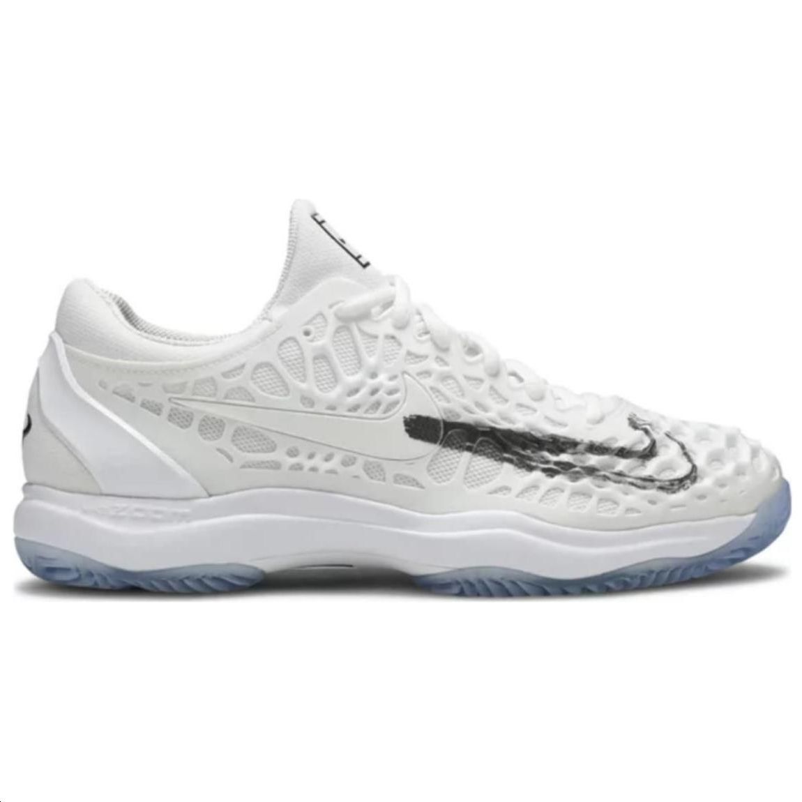 Nike Zoom Cage 3 HC Anti Slip Wear Resistant Low Top Tennis Shoes Men's White