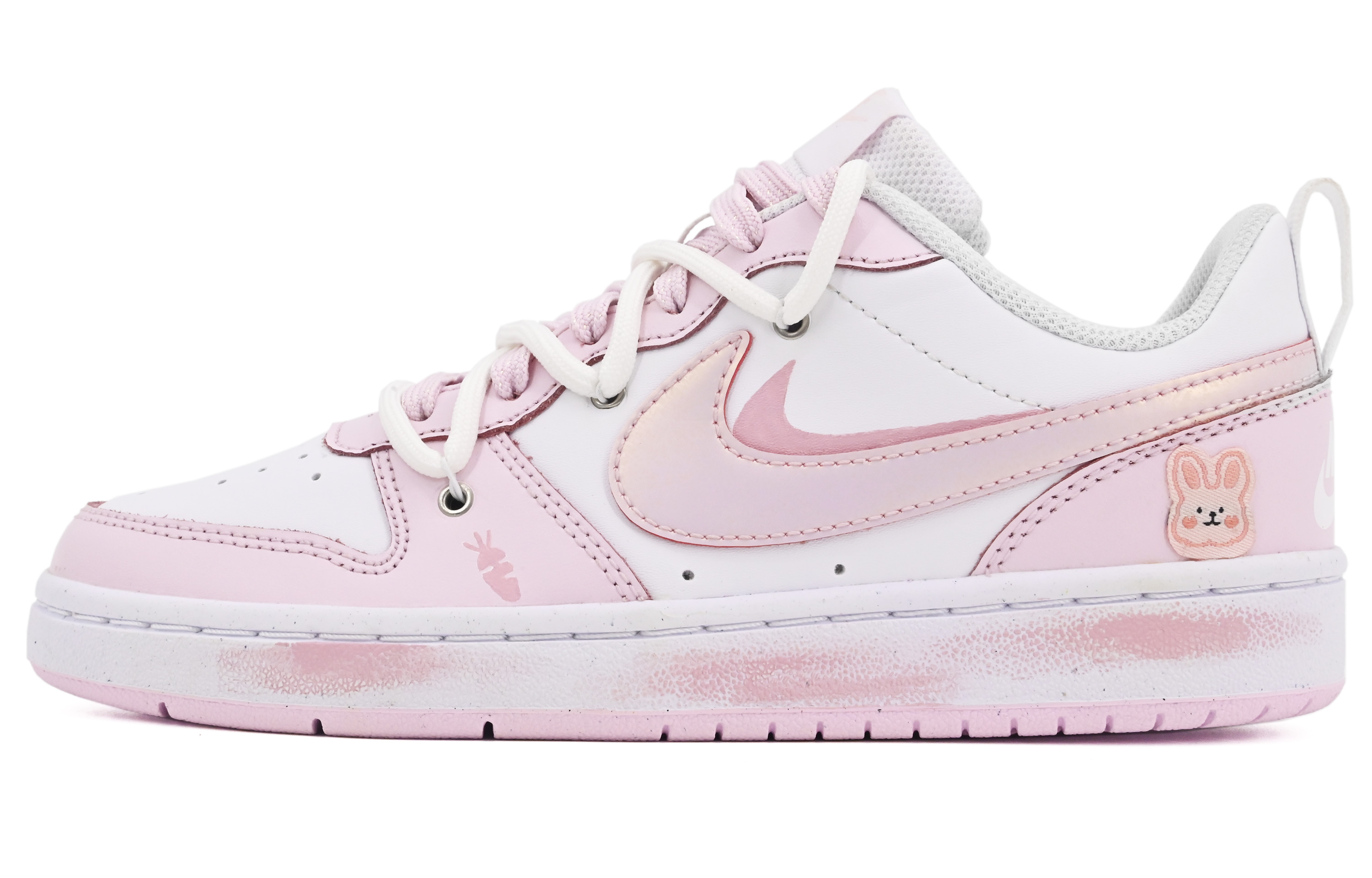 Nike Court Borough 2 Slip Resistant, Abrasion Resistant, Lightweight Low top Skateboard Shoes GS White Pink