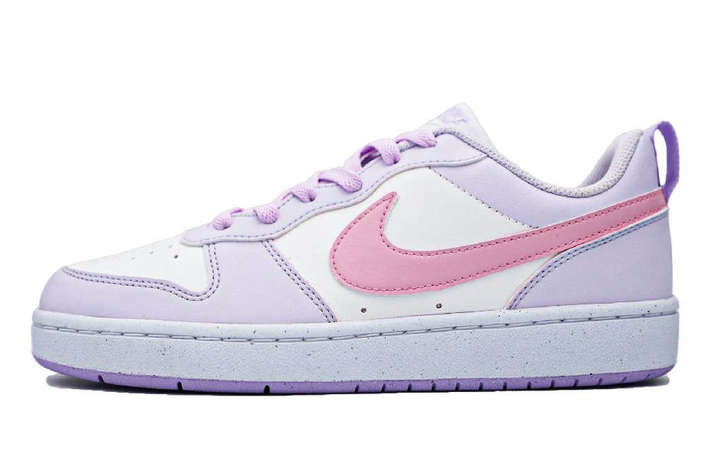 Nike Court Borough Low Star Violet Non-slip Lightweight Low-Top Skateboard Shoes GS Taro Pink