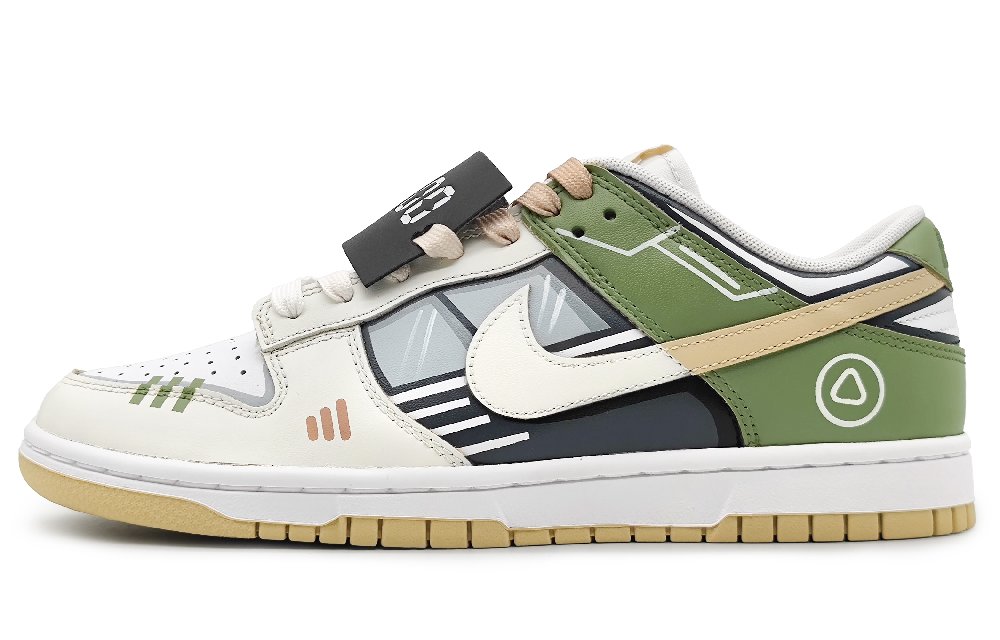 Nike Dunk Low Low-Top Skateboard Shoes Men's Green Brown