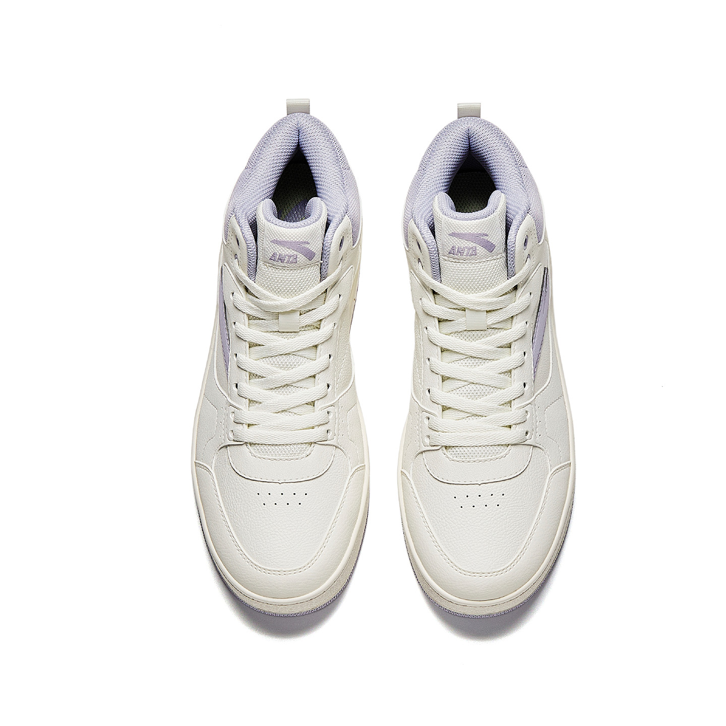 Anta Year One High Top High top Women's Shoes Women's Ivory White/Light Purple Gray купить в интернет-магазине Yoocart с быстрой доставкой по России.