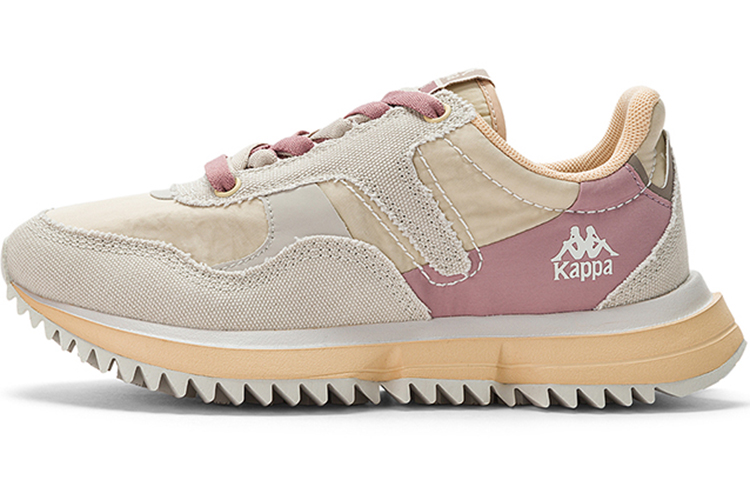 Kappa Abrasion Resistant Slip Resistant Lightweight Low Top Running Shoes Women's Khaki Pink