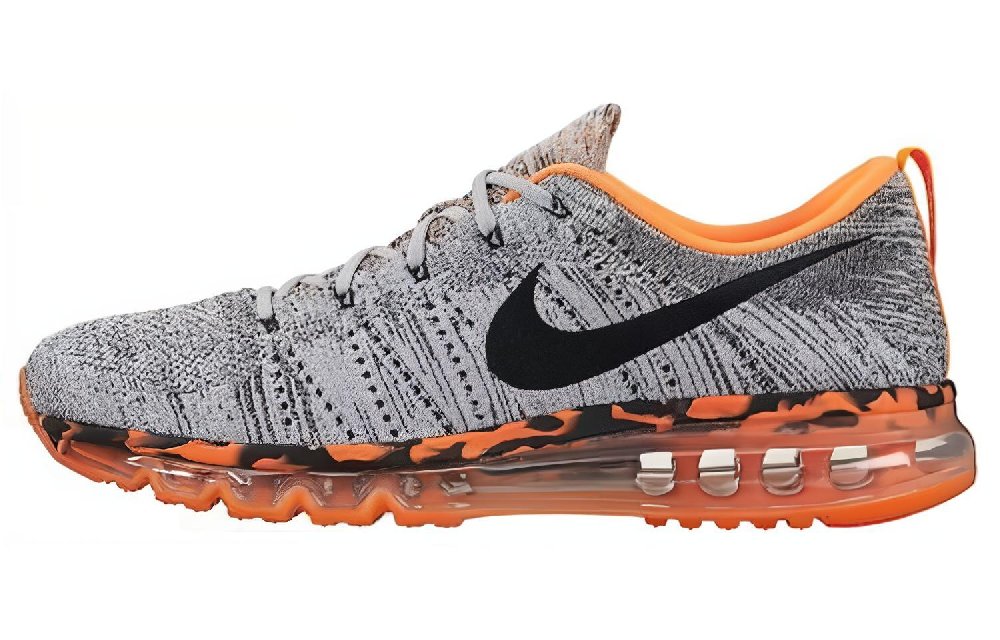 Nike Flyknit Max Wolf Grey Black Orange