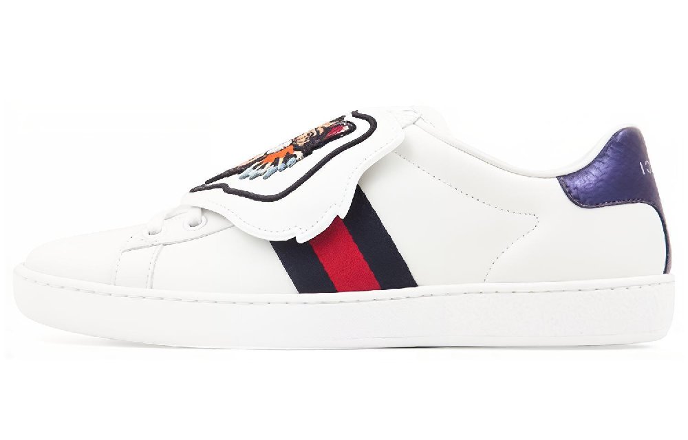 GUCCI ACE Low Top Stylish Skateboarding Shoes Women's White