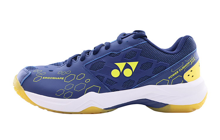 YONEX Power Cushion Low-Top Badminton Shoes Unisex Navy Blue Yellow