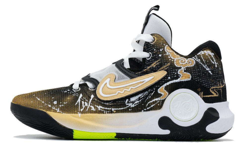 Nike KD Trey 5 X Cushioned Slip-Resistant Abrasion-Resistant Mid-Top Basketball Shoes Men's Black