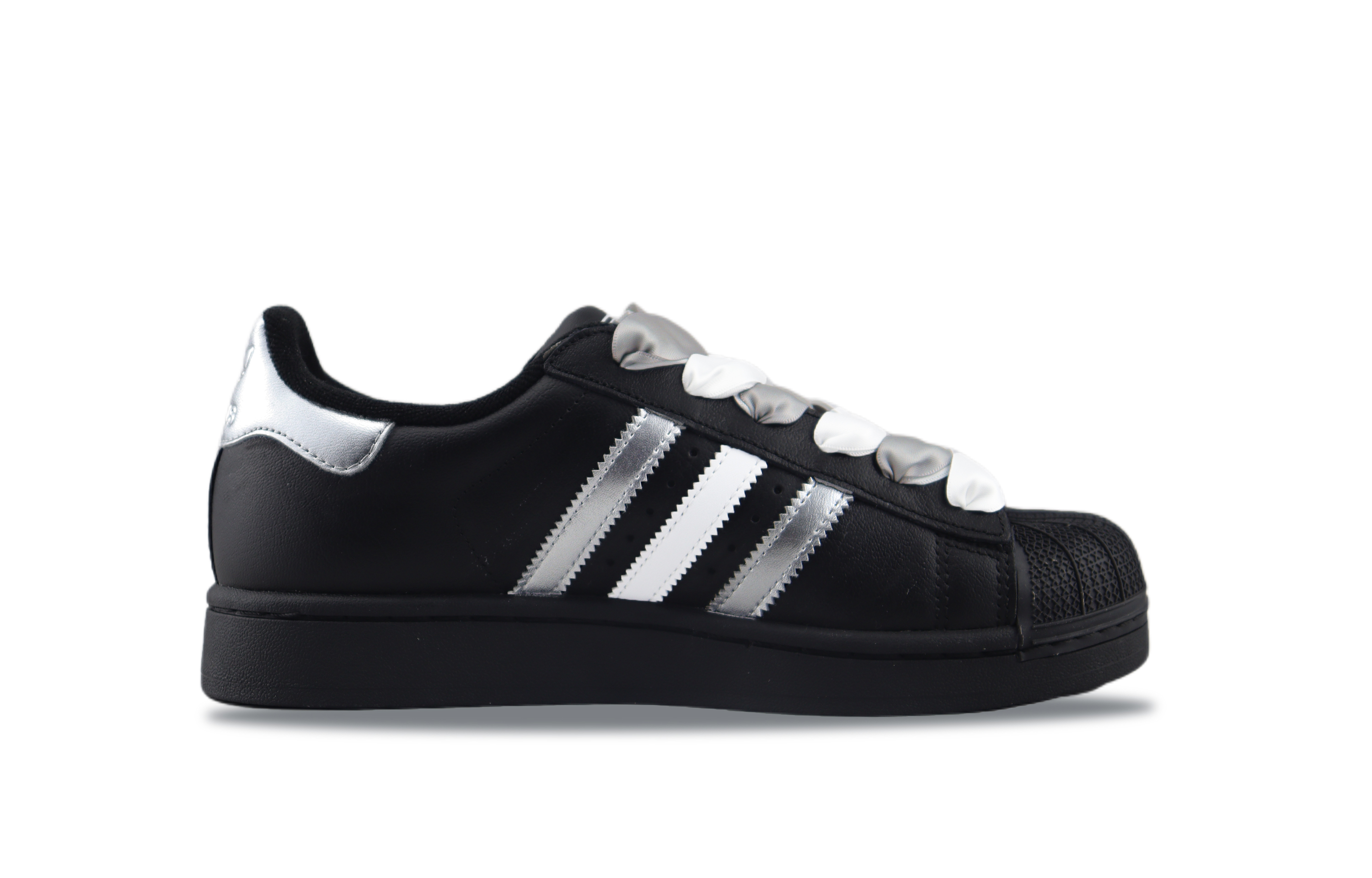 Adidas Originals Superstar 2 Wear resistant And Lightweight Low top Skateboard Shoes Unisex Black Silver купить в интернет-магазине Yoocart с быстрой доставкой по России.