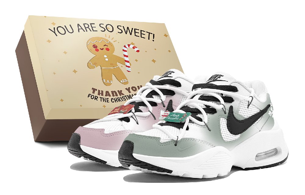 Nike Air Max Fusion Abrasion Resistant Coverage Low Top Running Shoes Women's Black White Green