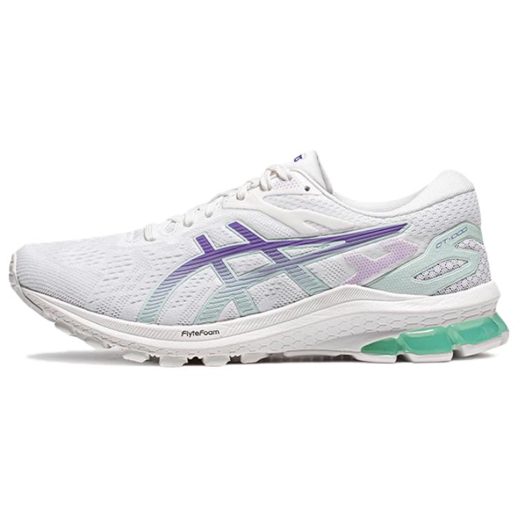 Asics GT 1000 10 Low Top Training Sprint Running Shoes Women's White Purple