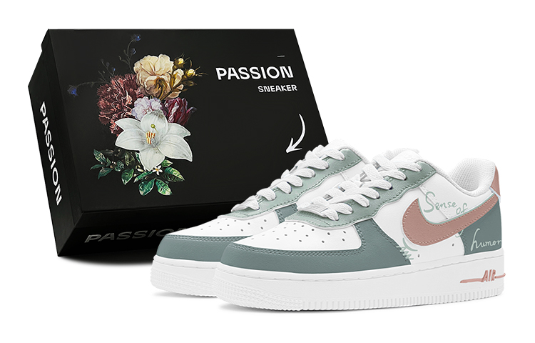 Nike Air Force 1 Air Force 1 Low Top Skateboard Shoes Women's Green