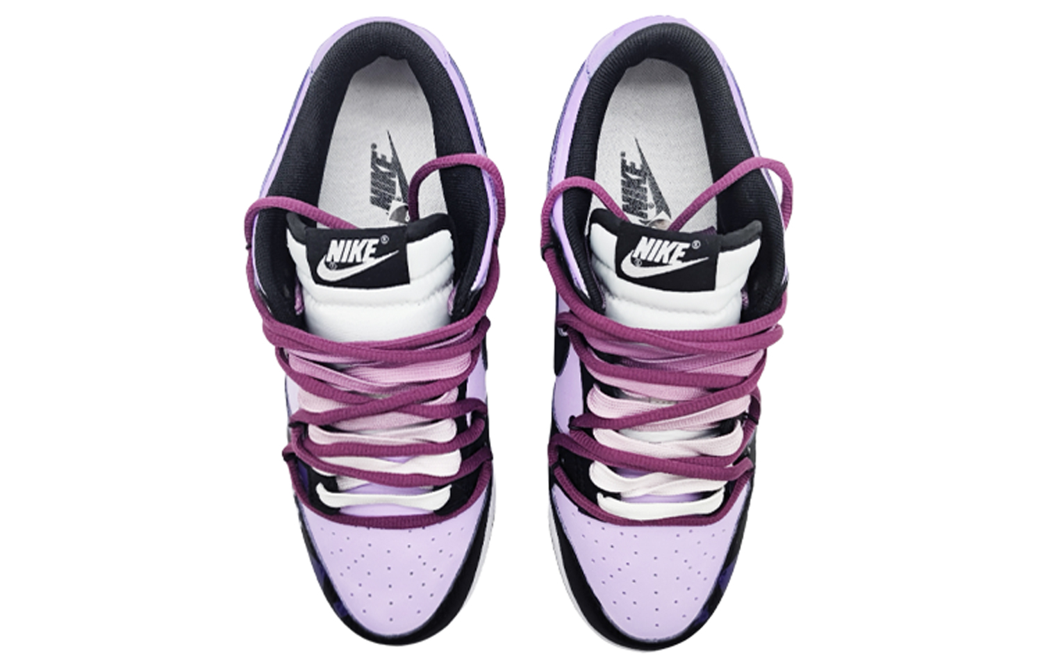Nike Dunk Retro 'Black' Anti-Slip And Wear-Resistant Lightweight Low-Top Skateboard Shoes Unisex Blue Purple купить в интернет-магазине Yoocart с быстрой доставкой по России.