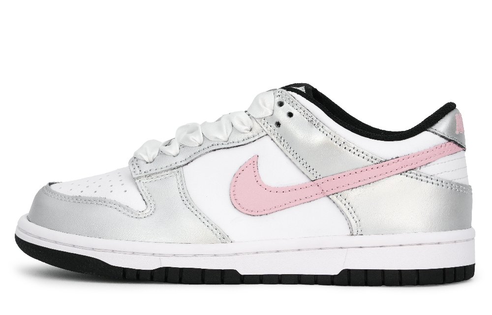 Nike Dunk Moon Tide Weaving Light Abrasion Resistant Low Top Skateboard Shoes Women's Silver