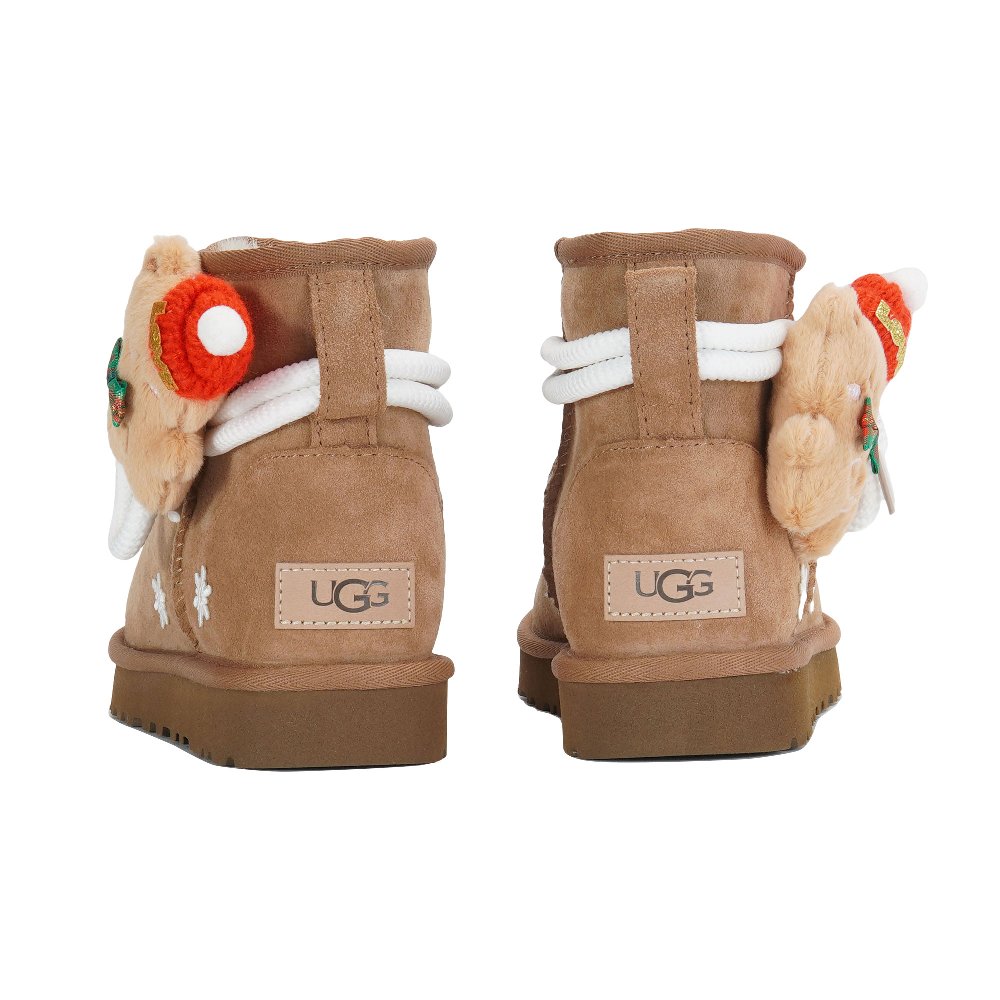 UGG CLASSIC MINI Tri-Experimental Laboratory Warm And Wear-Resistant Short Snow Boots Women's Chestnut
