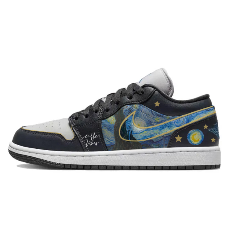 JORDAN Air JORDAN 1 Vintage Basketball Shoes Unisex Low Top White/Black
