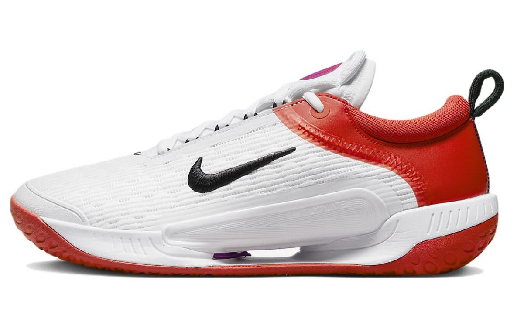 Nike Court Air Zoom Nxt Hard Court Tennis Shoes 'White Picante Red'