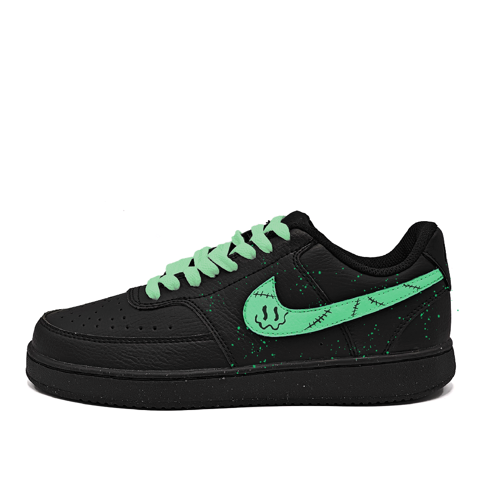 Nike Court Vision Non-slip Lightweight Low-Top Skateboard Shoes Unisex Black Green