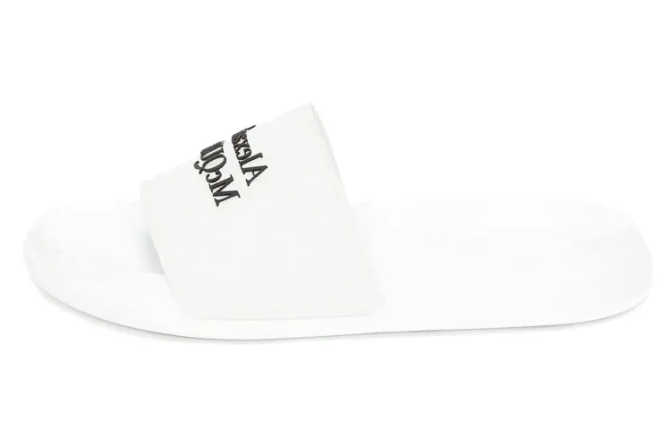 Alexander McQueen Pool Slide White Black