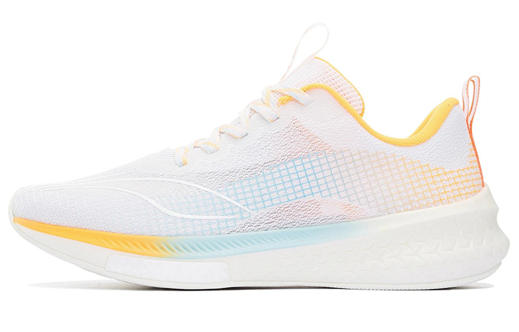 LiNing Red Hare 5 Pro Cushioning Anti-Slip And Wear-Resistant Low-Top Running Shoes Men's White Yellow