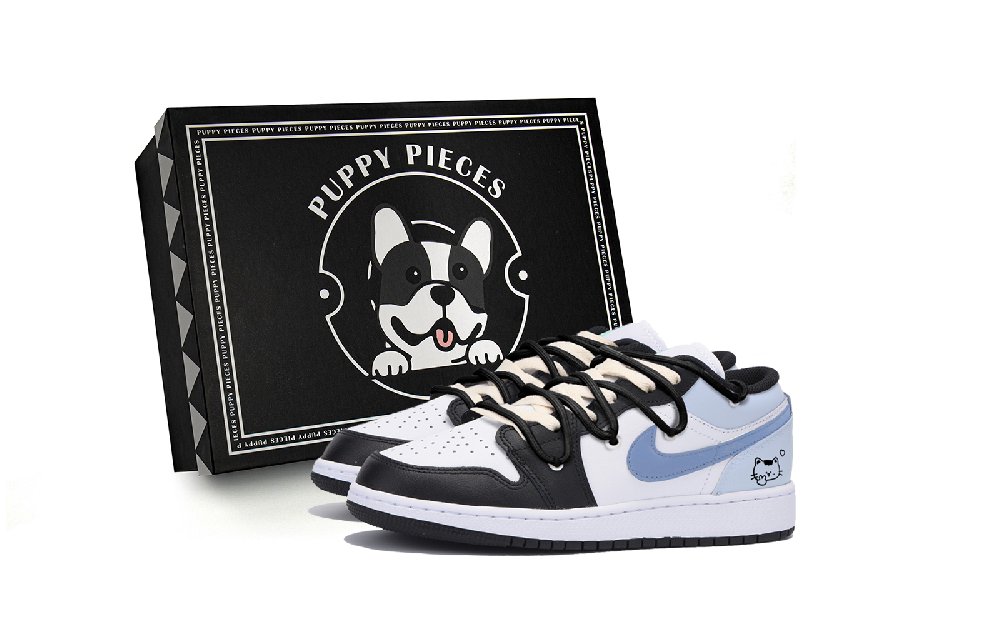 Jordan Air Jordan 1 Vintage Basketball Shoes Men Low Top Black Blue