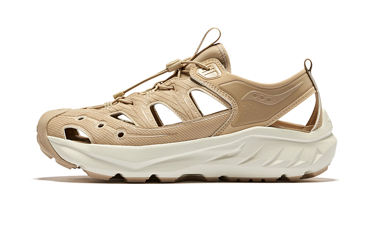 Saucony Cradle Anti Slip Wear Resistant Low Top Running Shoes Unisex Light Khaki