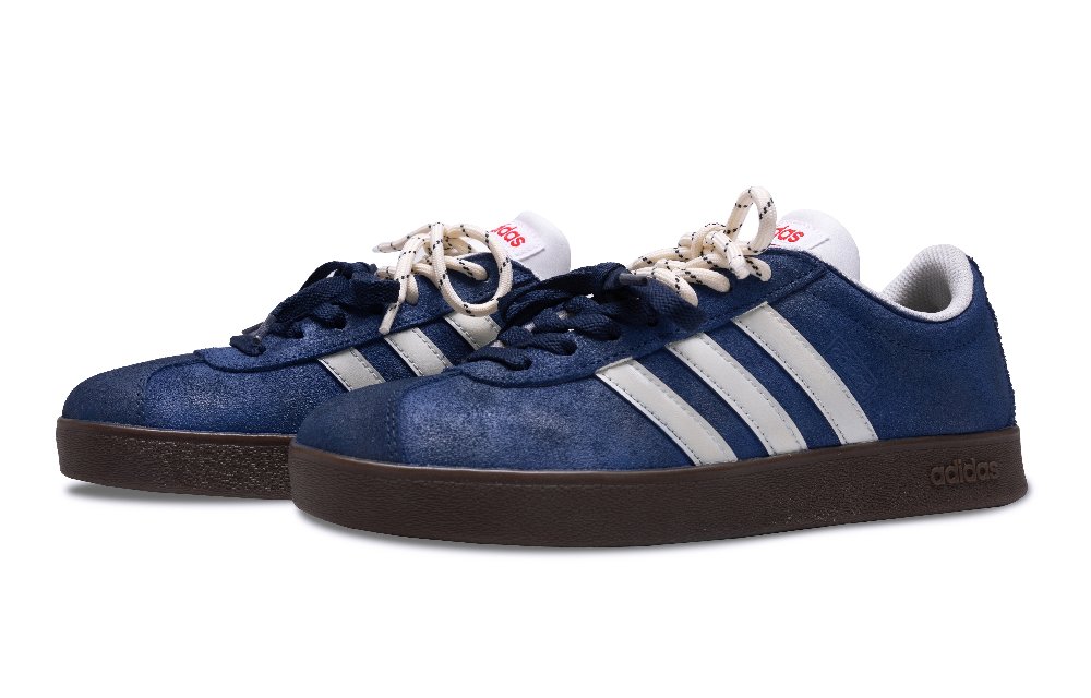 Adidas Neo VL Court 2.0 Anti-Slip Wear-Resistant Low-Top Skateboard Shoes Unisex Dark Blue