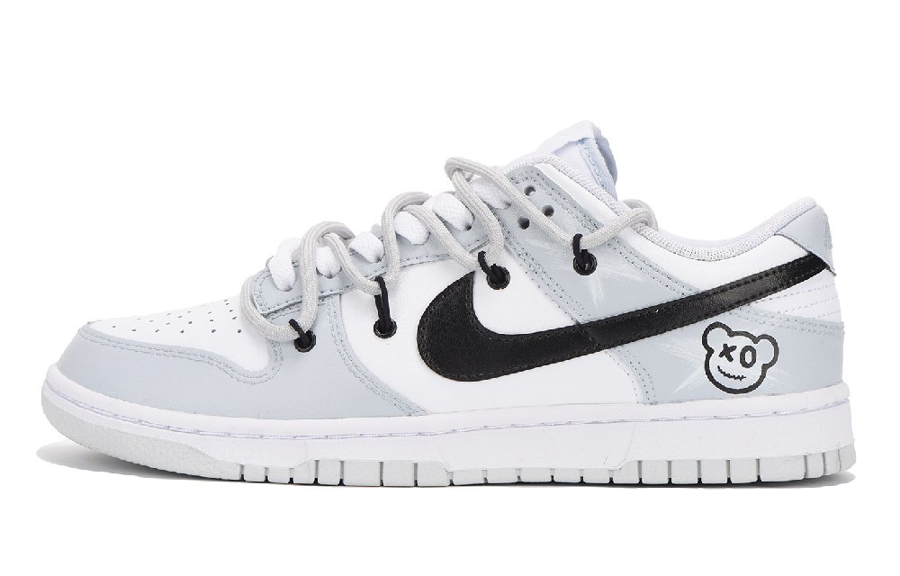 Nike Dunk Low Low-Top Skateboard Shoes GS Black Gray