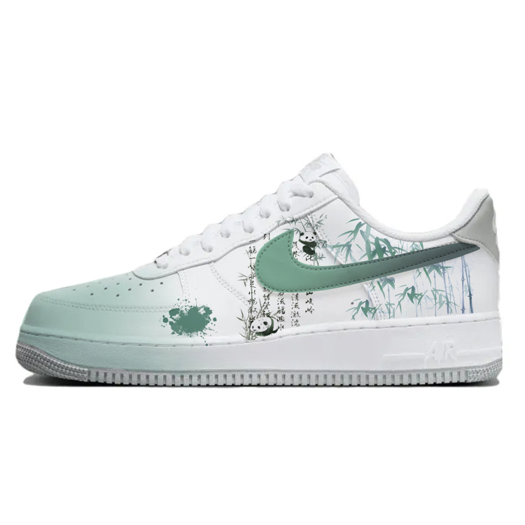 Nike Air Force 1 Anti-Slip And Wear-Resistant Breathable Low-Top Skateboard Shoes Men's White Gray