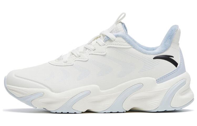 Anta Keep Moving Cushioned Wear-Resistant Warm Low-Top Running Shoes Women's White Blue