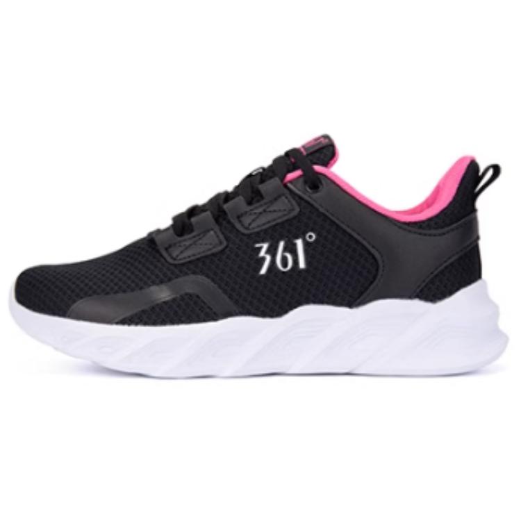 361° Cushioning Wear-Resistant Low-Top Running Shoes Women's Black Pink