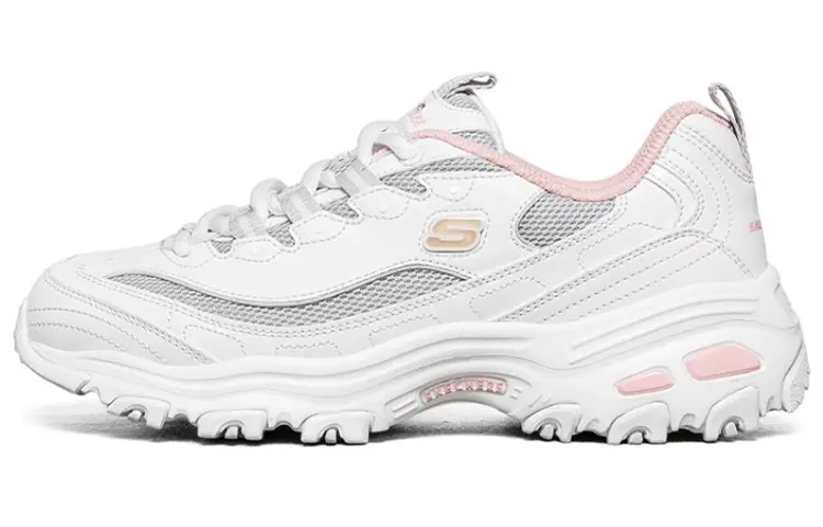 Skechers D'lites 1.0 Gs White/Grey/Pink Women's
