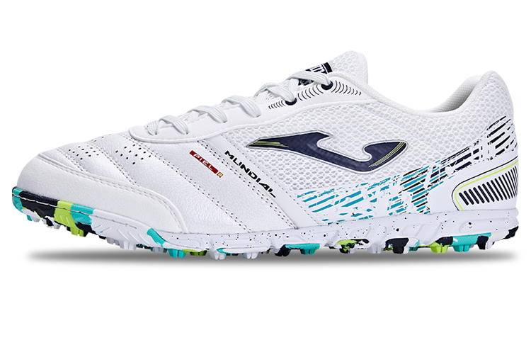 Joma TF Rubber Broken Studs Anti-Slip Wear-Resistant Soccer Shoes Men's White