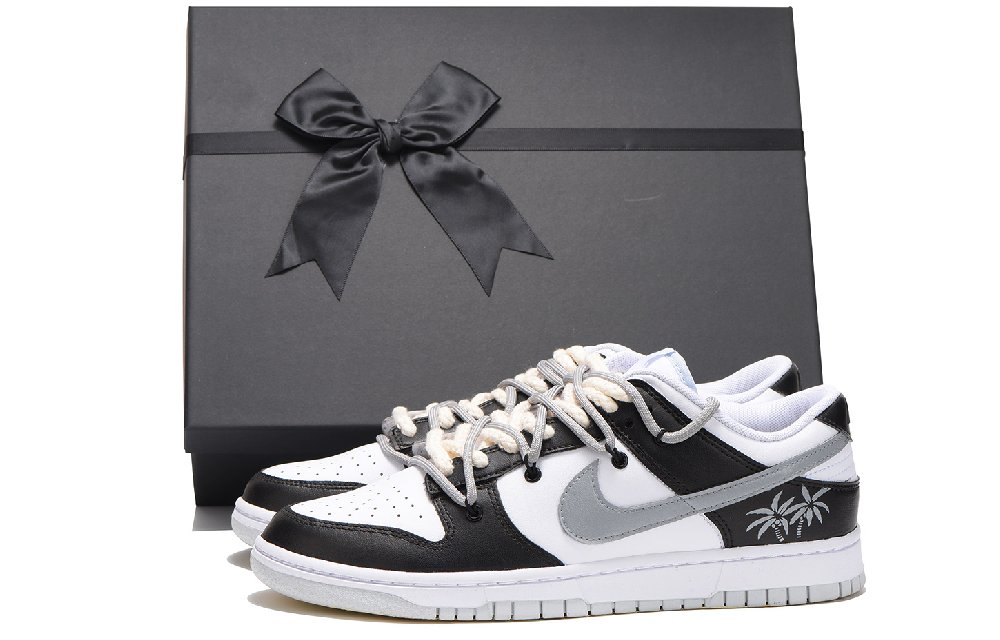 Nike Dunk Coverage Slip Resistant Impact Resistant Abrasion Resistant Low Top Skateboard Shoes Men's Black Gray