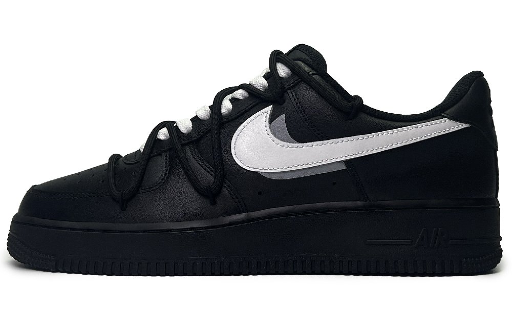 Nike Air Force 1 Silhouette Low-Top Skateboard Shoes Women's Black White