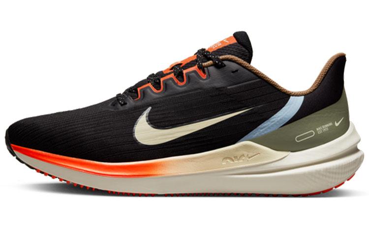 Nike Air Winflo 9 Black Green Safety Orange