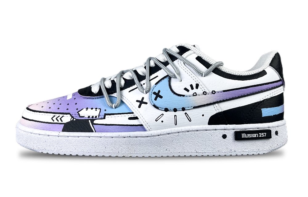Nike Court Vision 1 Skateboard Shoes Men Low-Top Purple/Blue