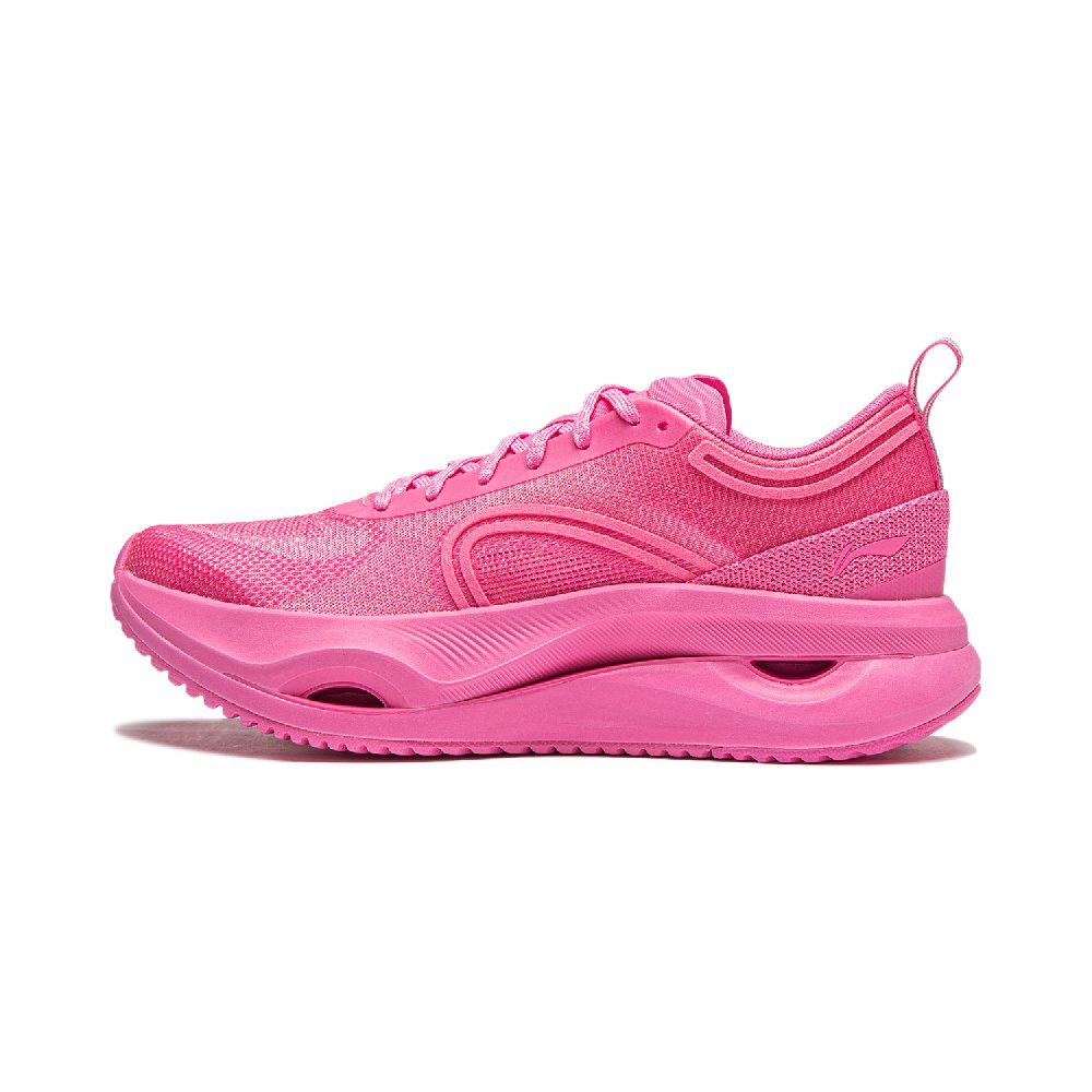 LiNing Cushioning, Slip Resistant, Abrasion Resistant, Lightweight, Rebound Low top Casual Running Shoes Women's Pink
