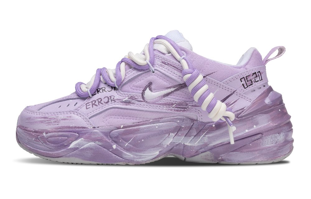 Nike M2K Tekno Anti Slip Wear Resistant Low Top Chunky Sneakers Women's Purple