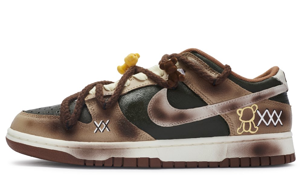 Nike Dunk 811 Manufacture Dusty Bear Low-Top Skateboard Shoes Men's Black Brown