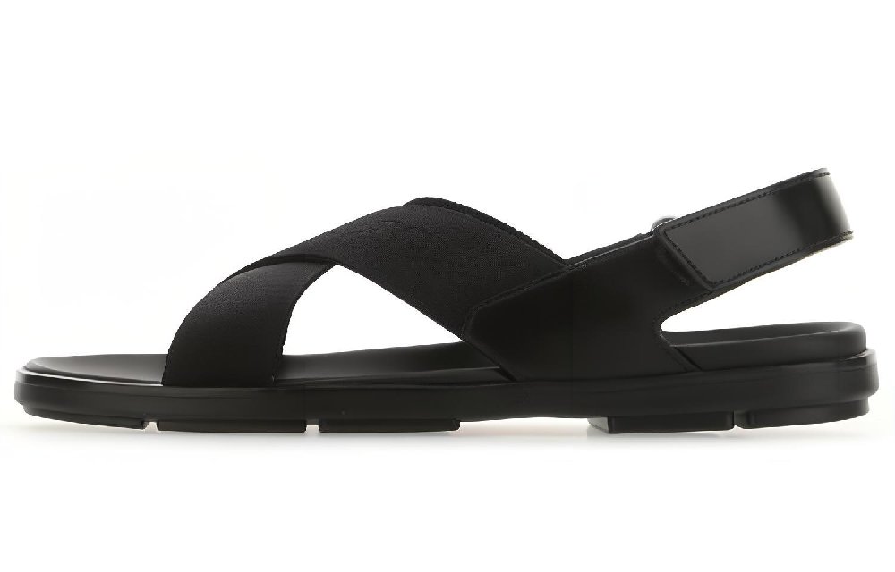 PRADA One Strap Sandals Men's Black