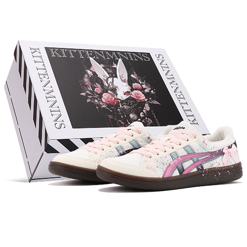 Onitsuka Tiger Advanti Coverage Slip-Resistant Balance Lightweight Low-Top Skateboard Shoes Unisex Beige Pink