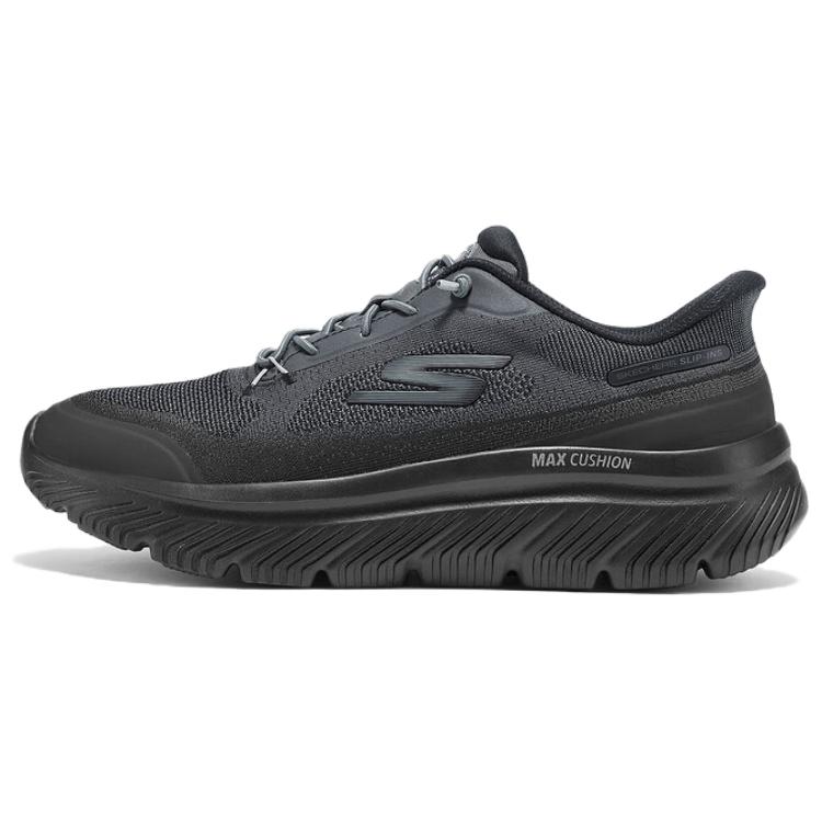 Skechers MEN'S GO WALK Supportive And Elastic Low Top Casual Shoes Men's Black