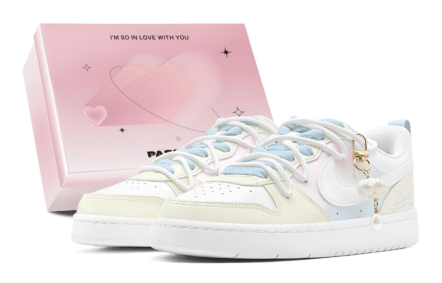 Nike Court Borough Skateboard Shoes Women's Low top Blue