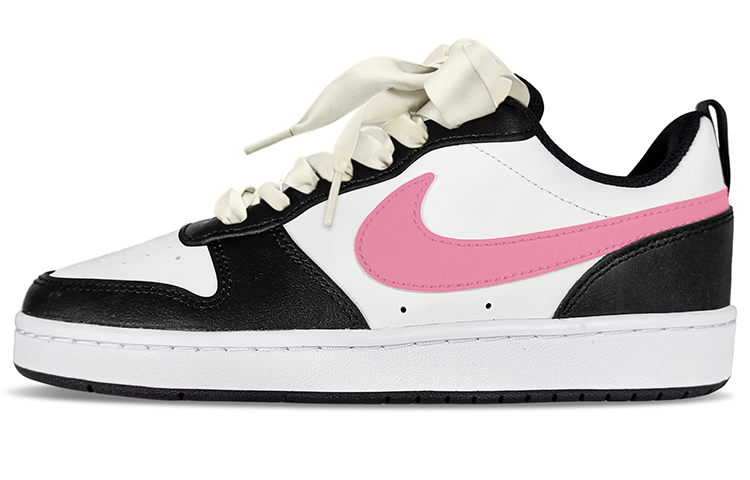 Nike Court Borough Low 2 Anti-Slip Wear-Resistant Low-Top Skateboard Shoes GS Pink Black