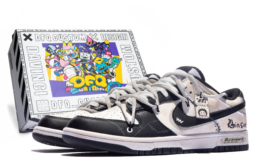Nike Dunk Quick Dry, Abrasion Resistant, And Balanced Low Top Skateboard Shoes GS Beige White Black Brown