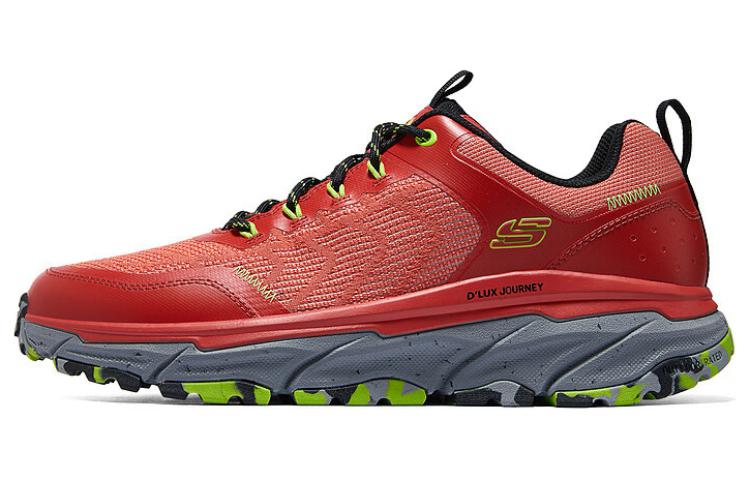 Skechers Cushioned Slip-Resistant Low-Top Casual Shoes Men's Red Green