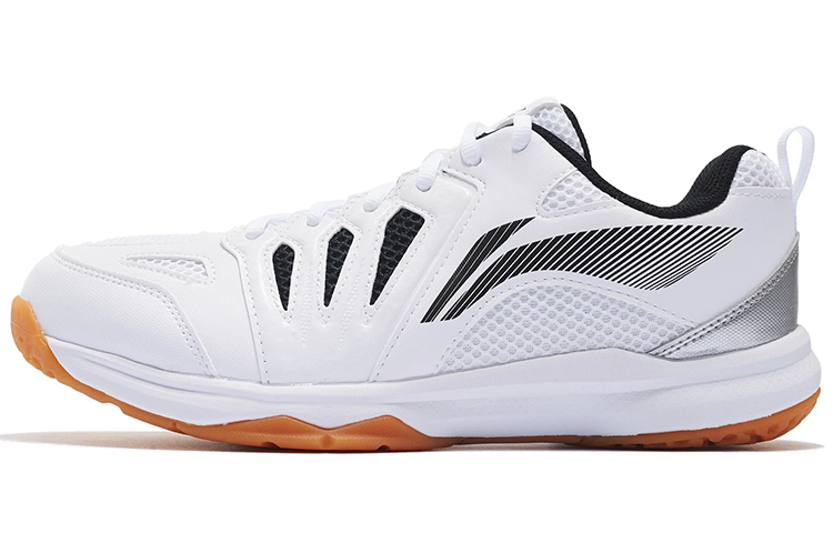 LiNing Ace Shock Absorbers Slip Resistant, Abrasion Resistant, Breathable Low Top Badminton Shoes Men's Standard White