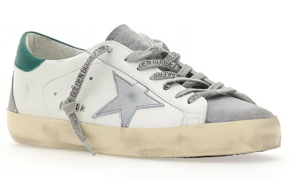 Golden Goose Super Star White Silver Green