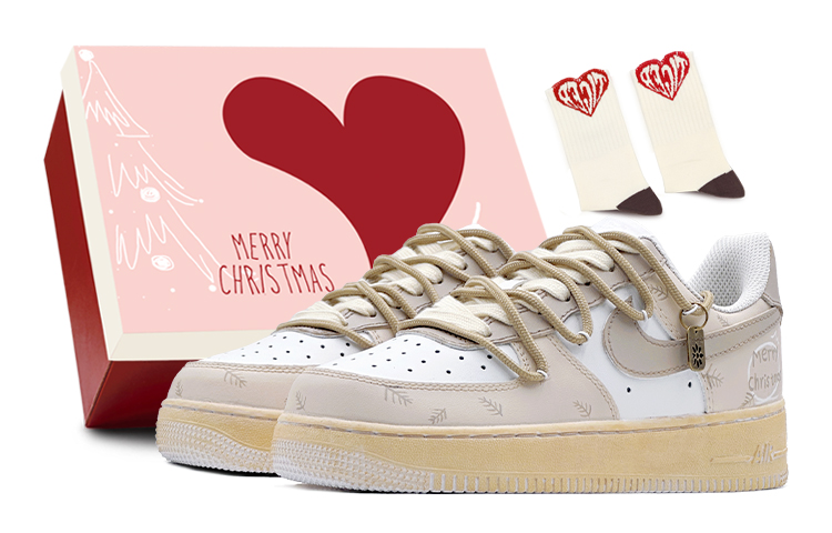 Nike Air Force 1 Low Air Force 1 Winter Sunshine Anti-Slip Wear-Resistant Low-Top Skateboard Shoes Men's Light Brown