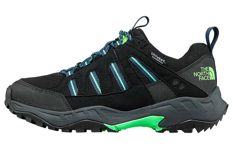 THE NORTH FACE Cushioning Anti-Slip Wear-Resistant Breathability Low-Top Trekking Shoes Men's Black Green
